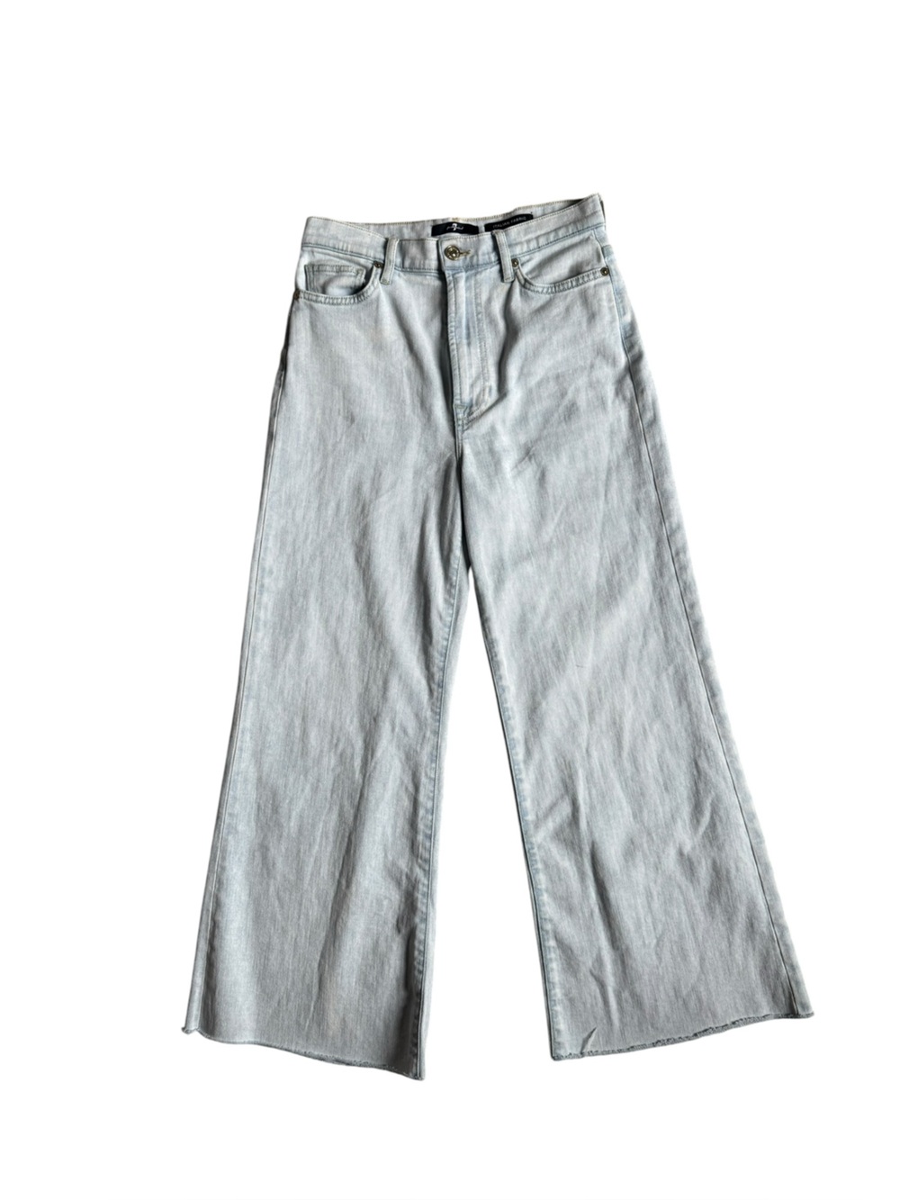 7 For All Mankind UHR Cropped Jo Lightwash Denim High Waisted Jeans, Size 27